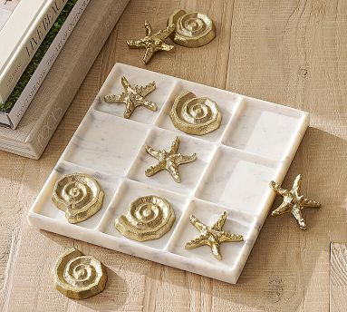 Shell Marble Tic Tac Toe | Pottery Barn (US)