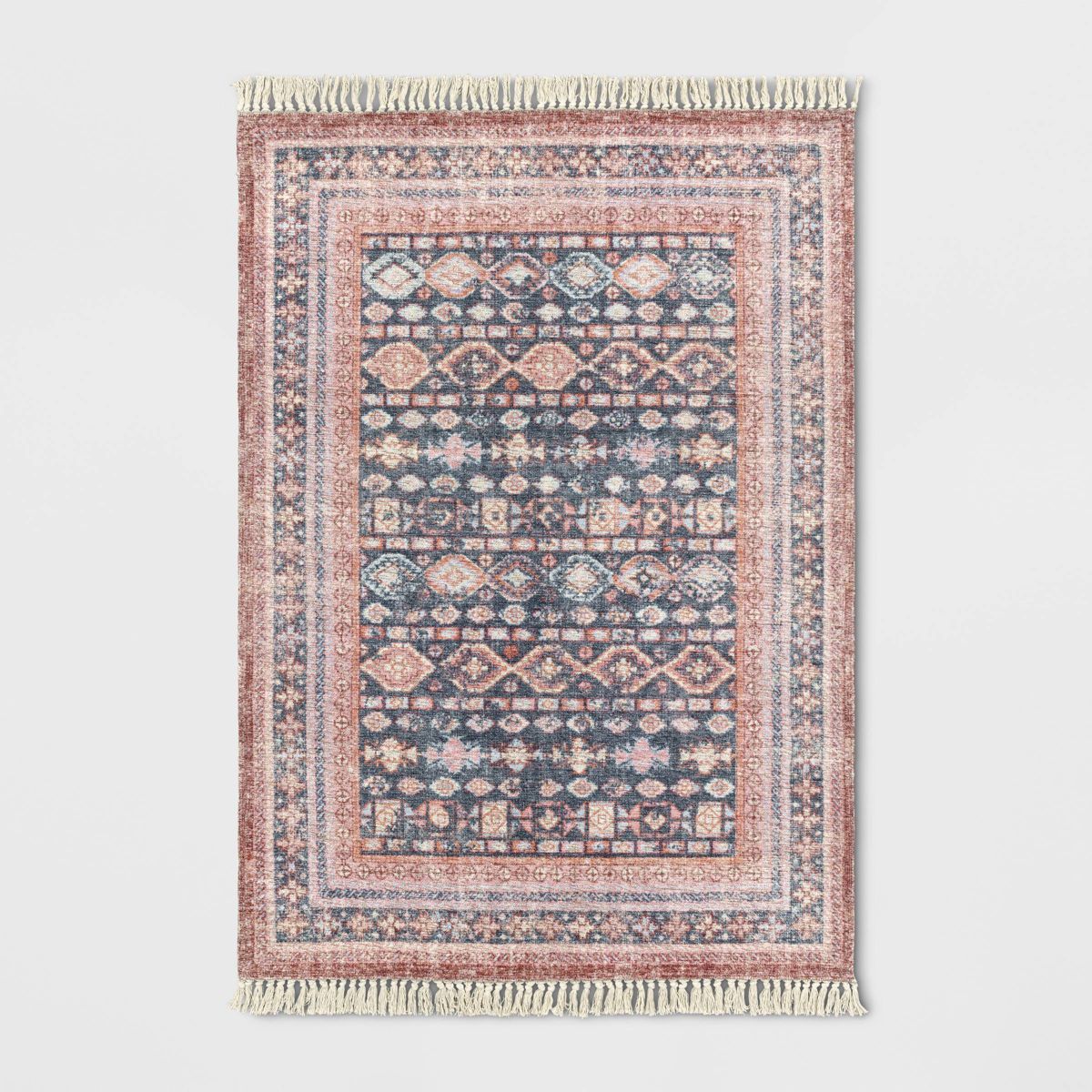Alexandra Floral Printed Border Persian Rug Blush - Opalhouse™ | Target