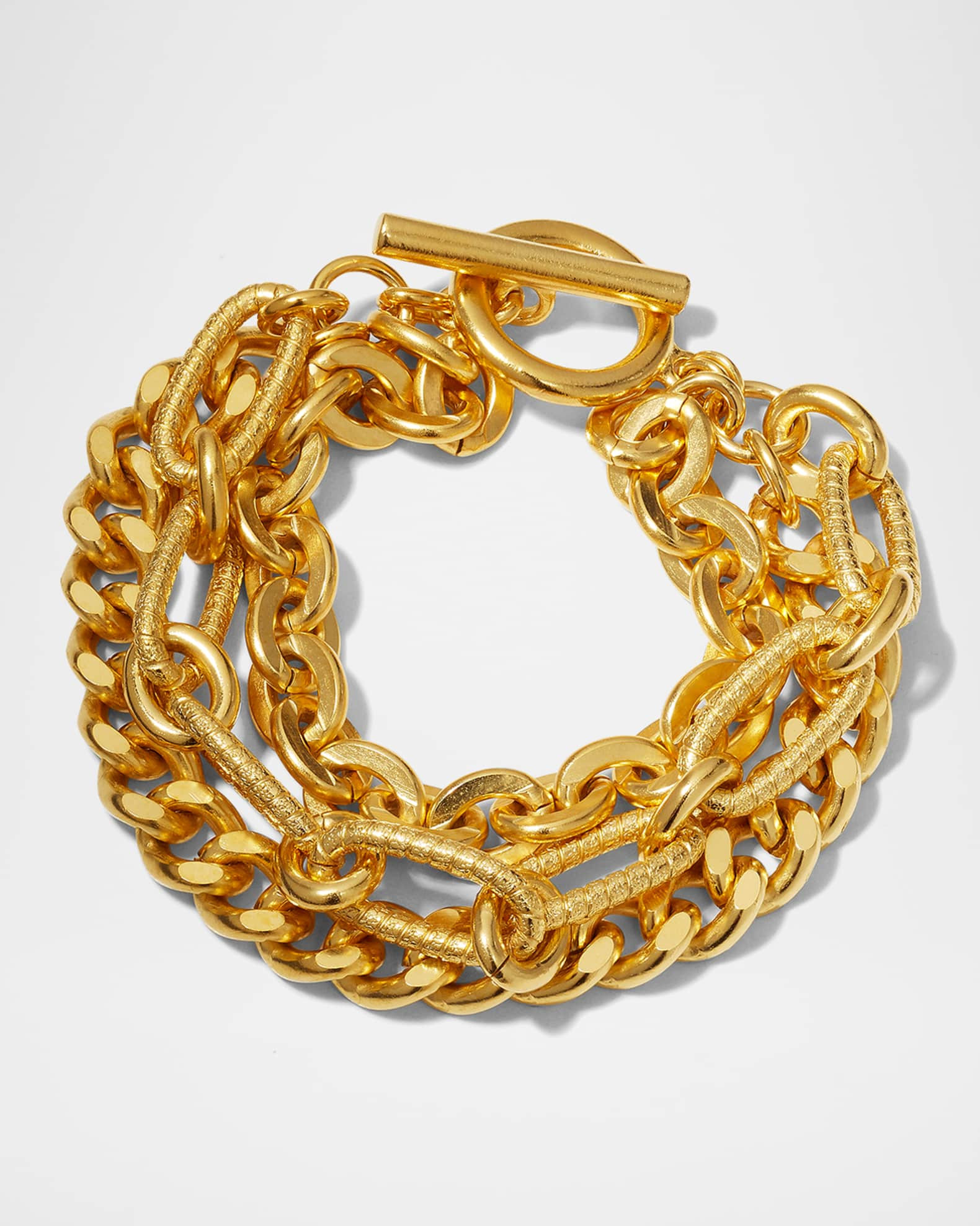 Gold Multi-Chain Toggle Bracelet | Neiman Marcus