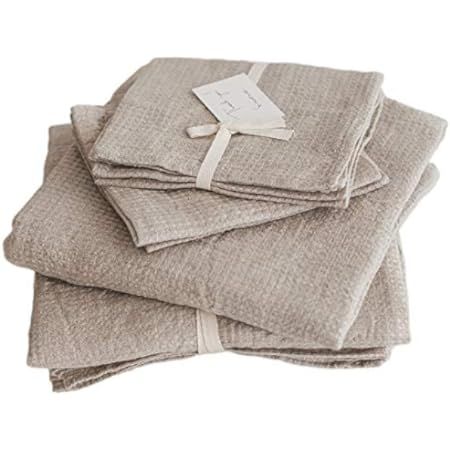 100% Natural Rough Linen Bath Towel - Quick Dry Hair Towel Wrap for Women - Open Weave Thin Light... | Amazon (US)
