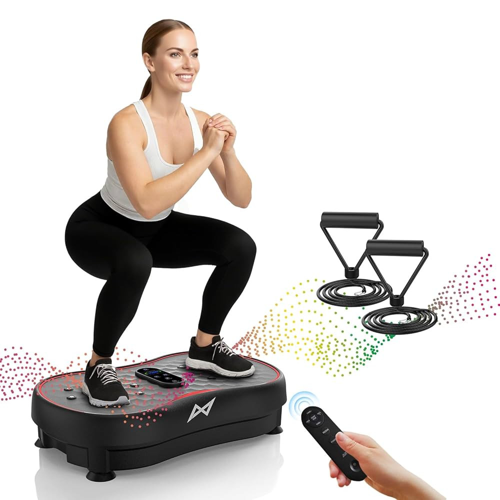 AXV Vibration Plate Fitness Platform Exercise Machine Vibrating Lymphatic Drainage Shaking Full B... | Amazon (US)