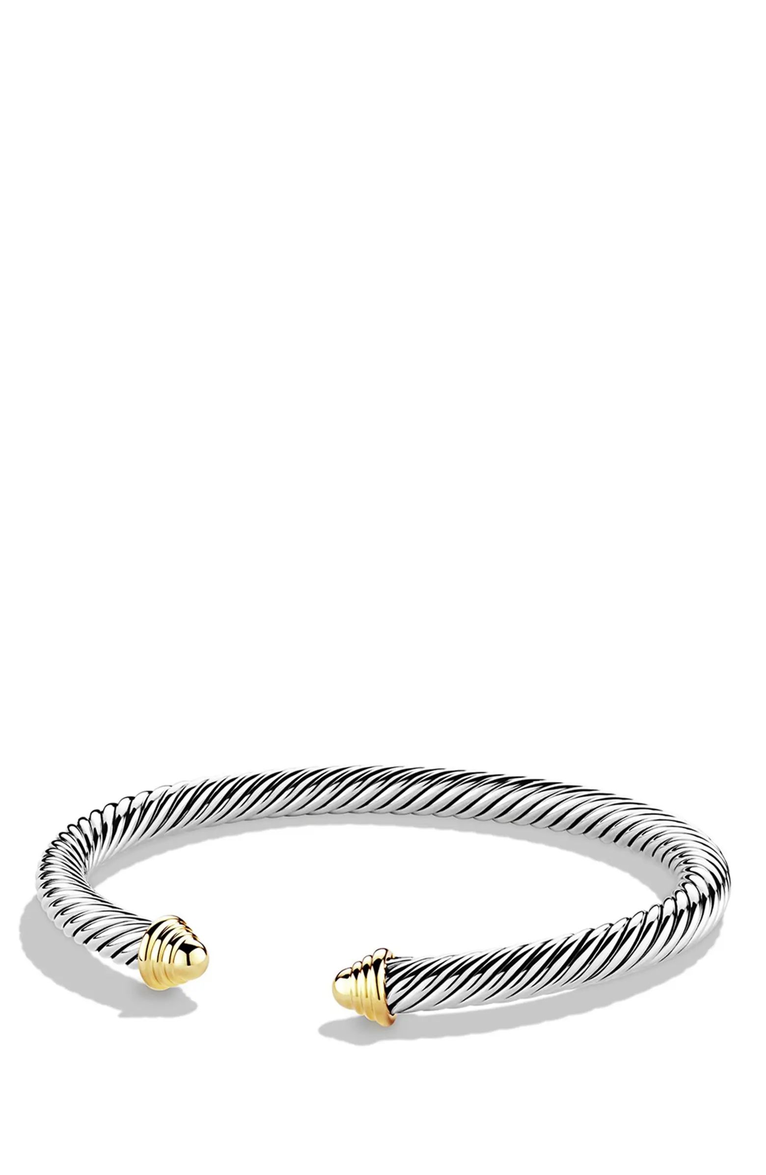 David Yurman Cable Classics Bracelet with 14K Gold, 5mm | Nordstrom | Nordstrom
