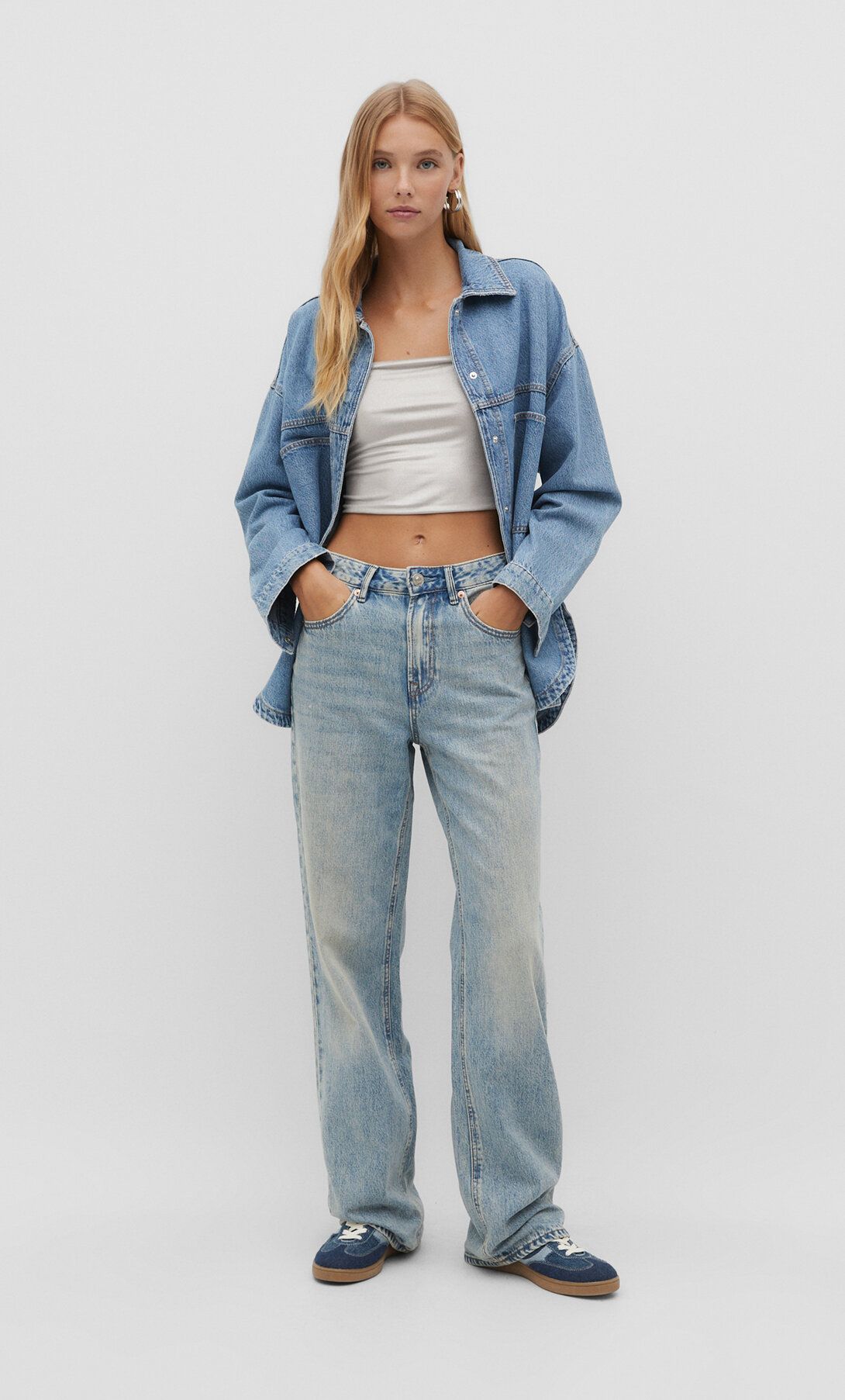 Oversize denim overshirt - Women's … curated on LTK