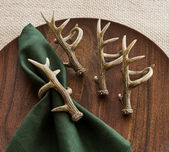 Antler Napkin Rings, Set of 4 | Pottery Barn (US)