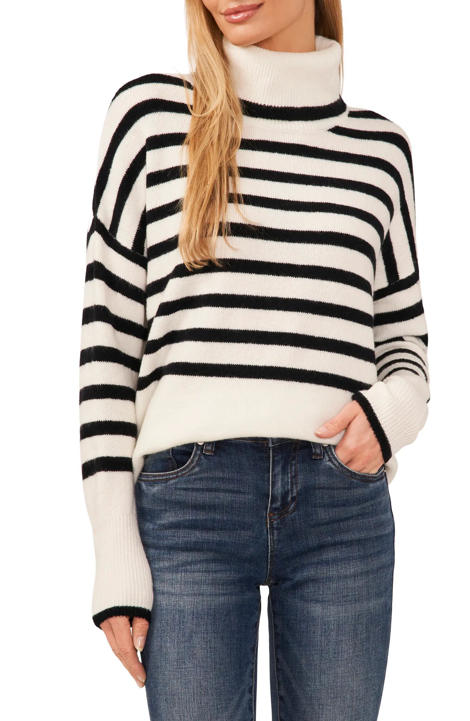 Stripe Turtleneck Sweater | Nordstrom