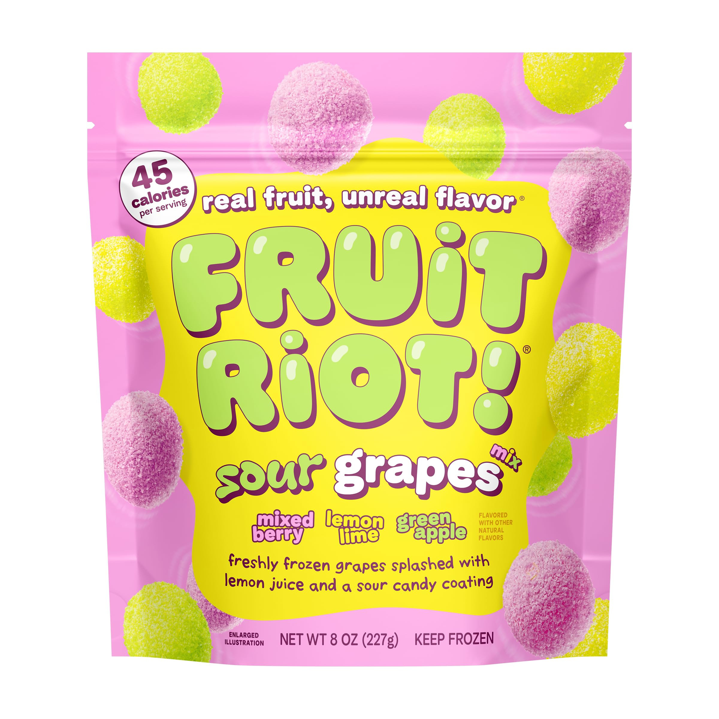 Fruit Riot Sour Candy Grapes Mix, Made with Real Fruit, 8oz, Gluten-Free | Amazon (US)