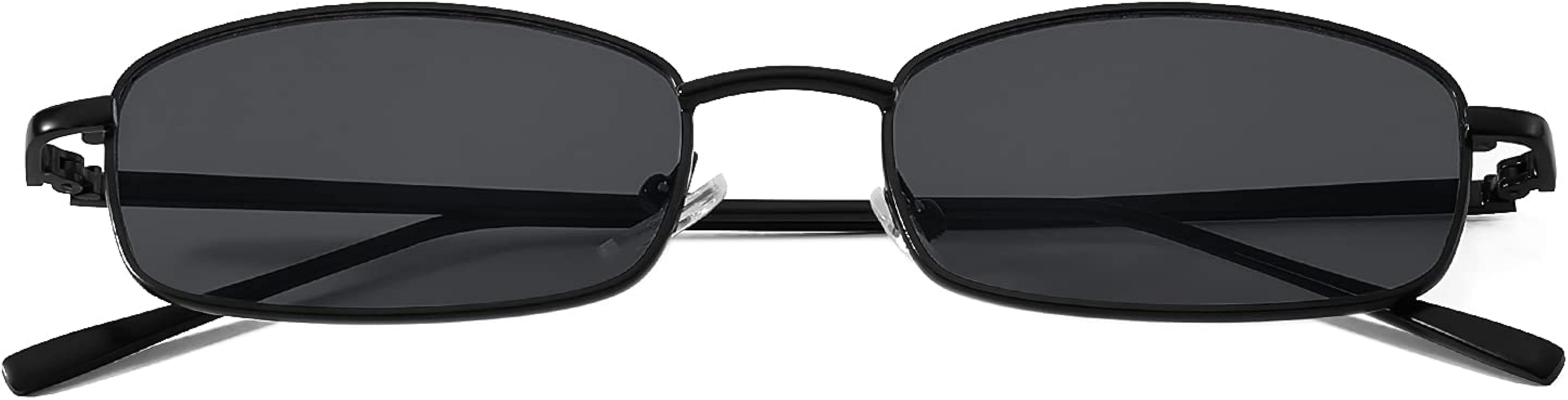 FEISEDY Vintage Small Rectangle Sunglasses Women Men Retro Trendy Square Metal Frame Sun Glasses ... | Amazon (US)
