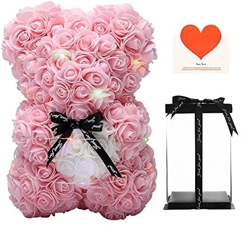 Gifts for her - Rose Teddy Bear - Rose Flowers Bear, Unique Gifts, Gifts for Girls... | Amazon (US)