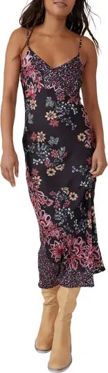 Free People Your Better Side Floral Midi Slipdress | Nordstrom | Nordstrom