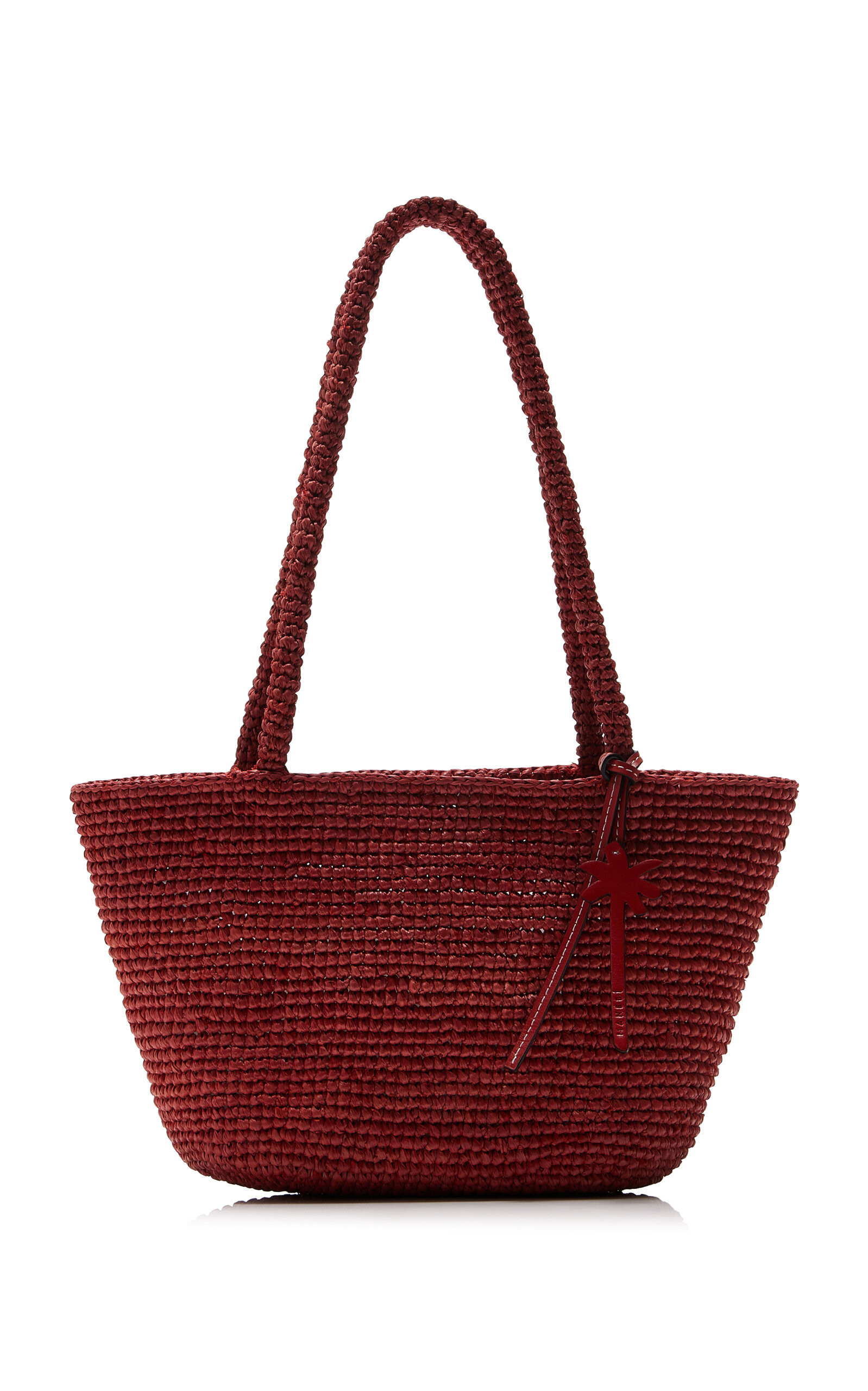 Manebi - Panier Medium Raffia Tote Bag - Red - OS - Moda Operandi | Moda Operandi (Global)