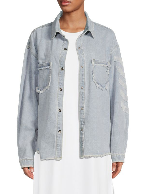 Appliqué Denim Jacket | Saks Fifth Avenue OFF 5TH