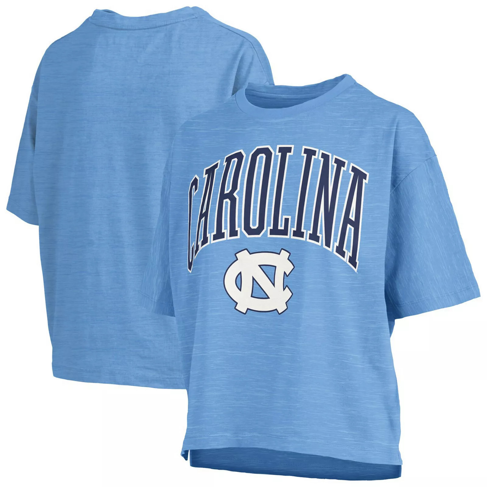 Women's Pressbox Carolina Blue North Carolina Tar Heels Nelson Arch Over Logo Waist Length Oversized Slub T-Shirt, Size: XL, Light | Kohl's