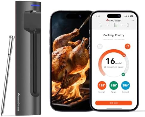 S Pro Bluetooth Wireless Meat Thermometer, 1080°F Heat, 6 Sensors, Enhanced Signal Base, EasySma... | Amazon (US)