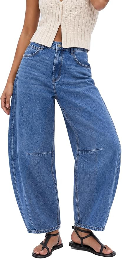BlueMoment Barrel Jeans for Women High Waisted Pants | Amazon (US)