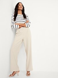 Extra High-Waisted Pleated Taylor Trouser Wide-Leg Pants | Old Navy (US)