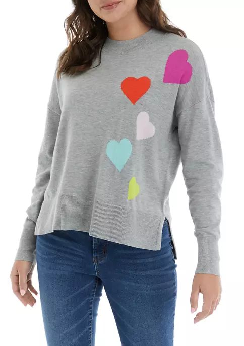 Women's Long Sleeve Cascade Heart Sweater | Belk