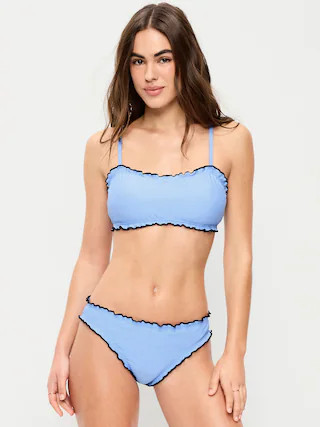 Scoop-Neck Ruffle Swim Top | Old Navy (US)