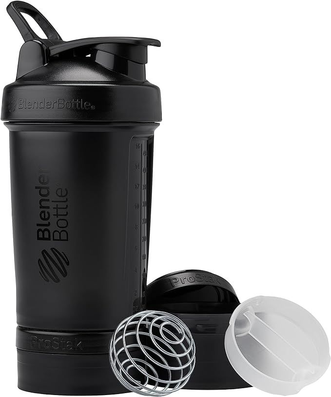 BlenderBottle Shaker Bottle with Pill Organizer and Storage for Protein Powder, ProStak System, 2... | Amazon (US)