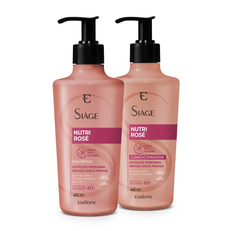 Combo Siàge Nutri Rose: Shampoo 400ml + Condicionador 400ml | Eudora | Eudora (BR)