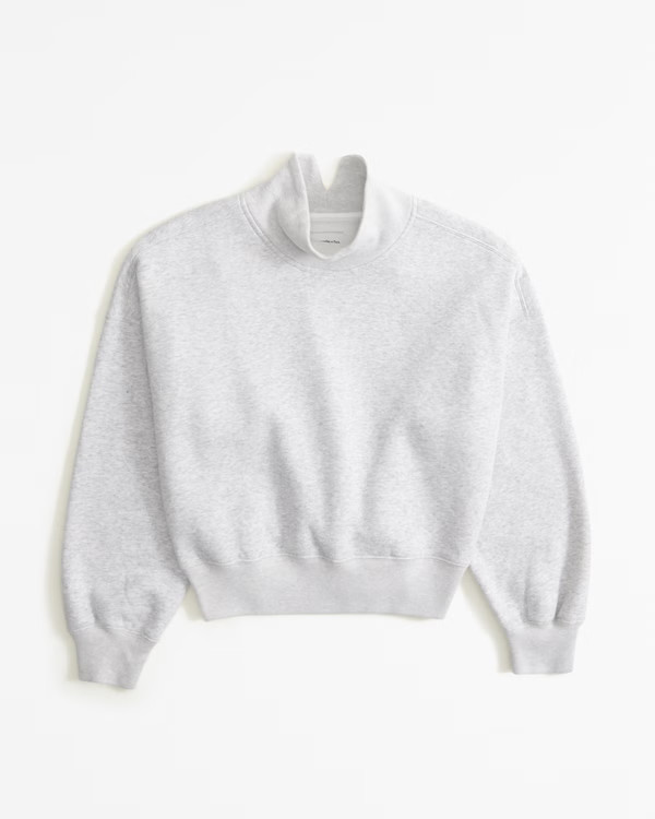 Women's Essential Sunday Mock Crew | Women's Tops | Abercrombie.com | Abercrombie & Fitch (US)