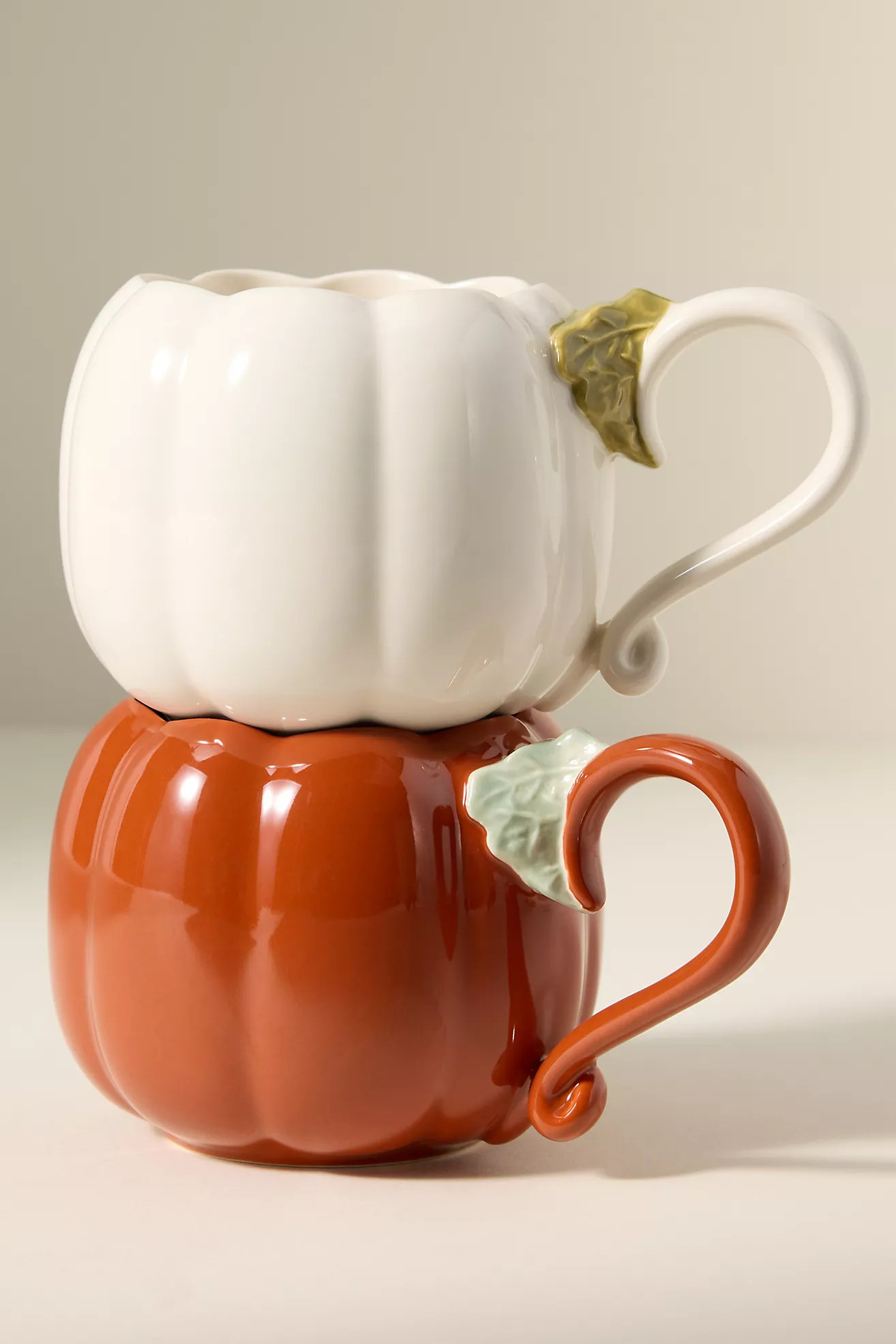 Lucy Figural Pumpkin Glazed Stoneware Mug | Anthropologie (UK)
