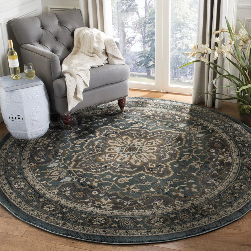 Klose Oriental Area Rug in Teal/Gray | Wayfair North America