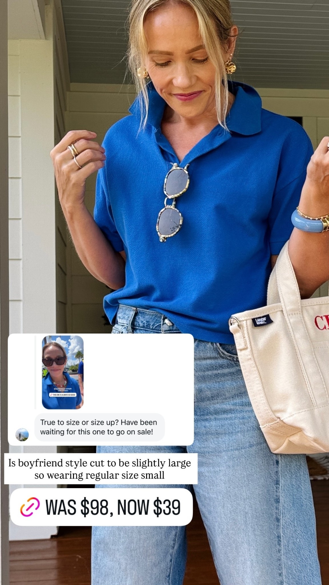 TUCKERNUCK sale, favorite polo: Is boyfriend style cut to be slightly large so wearing regular size small
xo, Claire 

#LTKOver40 #LTKSaleAlert #LTKSeasonal