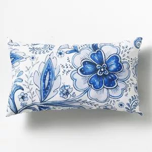 Lakeside Floral Watercolor Decorative Lumbar Throw Pillow - Spring Season Accent | Target