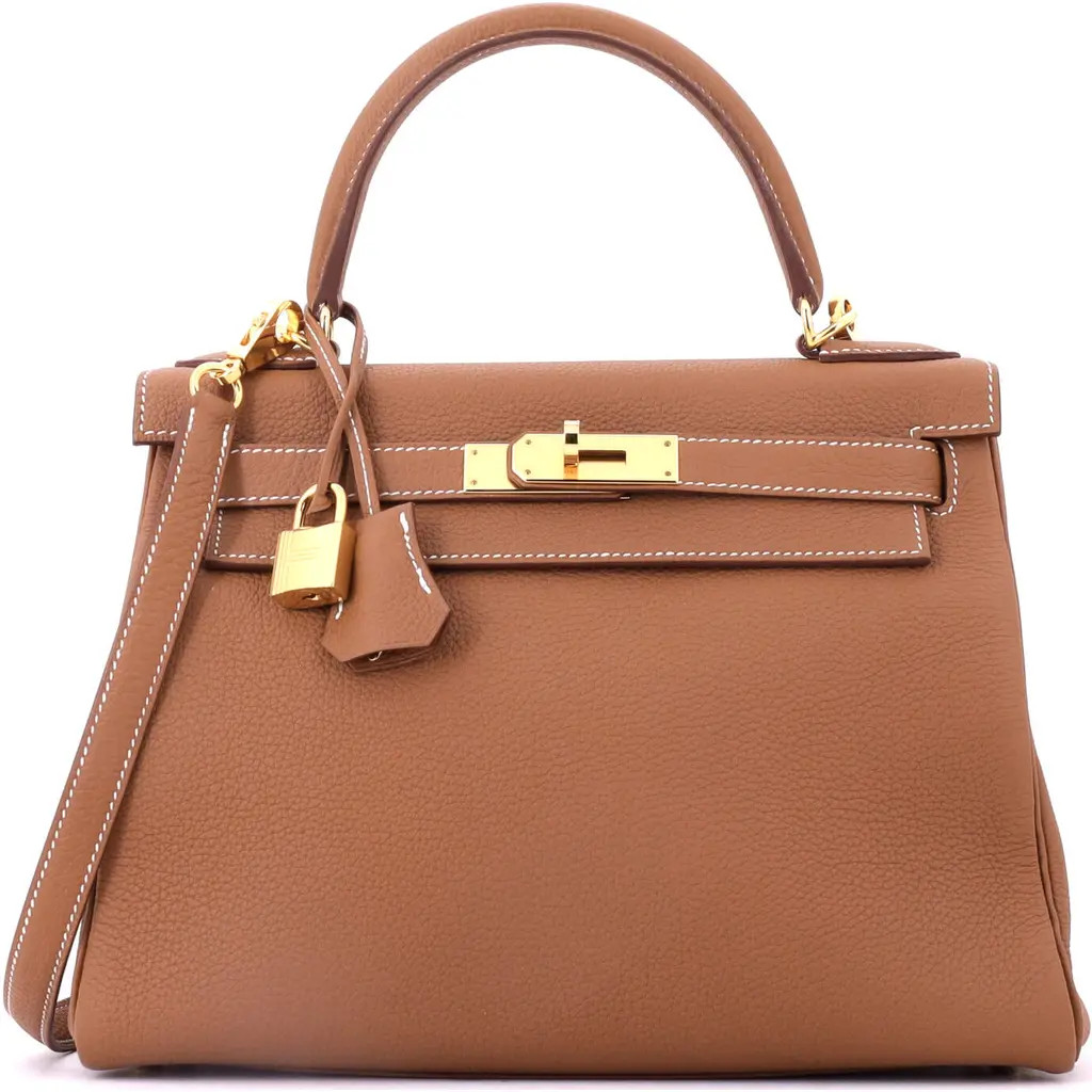 Pre-Owned Hermes Kelly Handbag Brown Togo with Gold Hardware 28 at Nordstrom, Size Small | Nordstrom