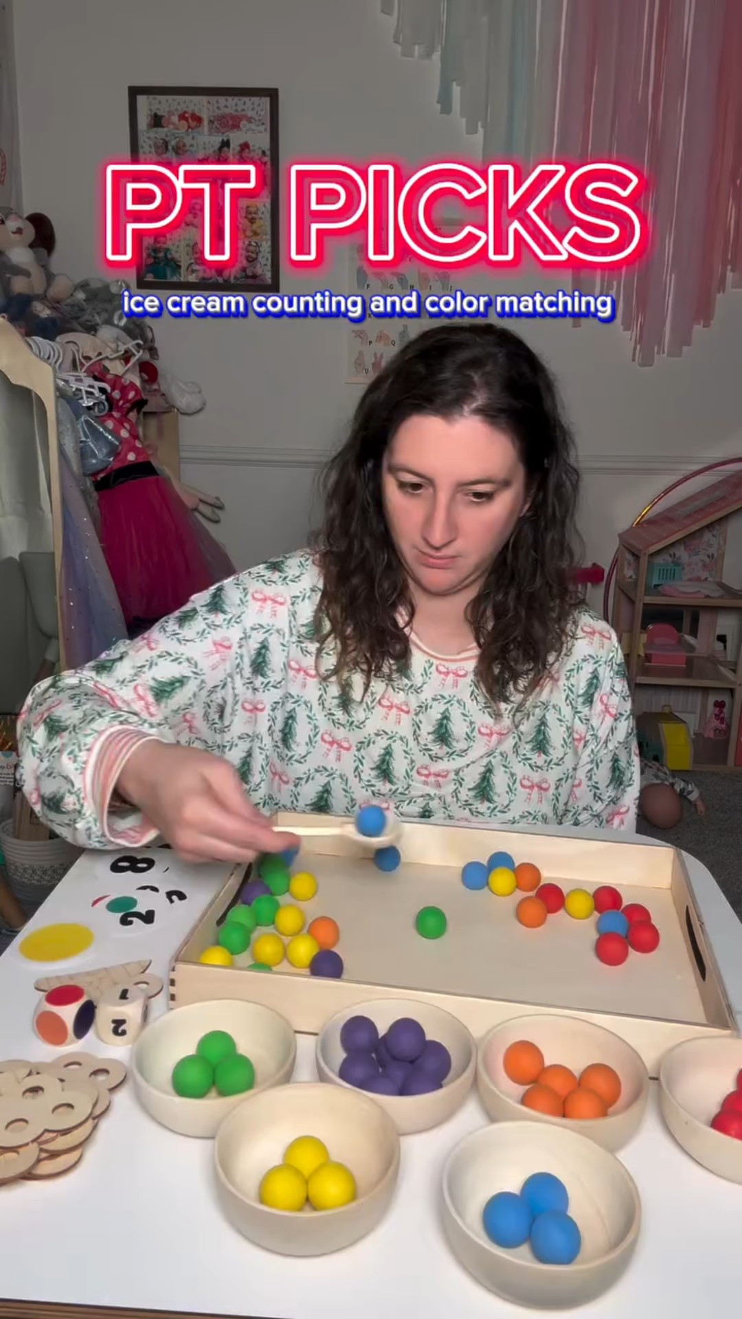 🍦 Pediatric PT–approved play! 

This Montessori-inspired ice cream scoop & sorting toy is one of my favorite PT picks for toddlers and preschoolers. Scooping and sorting the balls builds fine motor strength, hand-eye coordination, bilateral coordination, and early color sorting & counting skills, all through play.

As a pediatric physical therapist, I love toys like this that support developmental skills, encourage independent play, and strengthen those little hands without screens.

✨ Great for toddlers, preschoolers, and busy hands
✨ Supports pre-writing & functional hand skills
✨ Learning through play, the way it should be

Have questions? Just ask! 

#Toddlertoys #pediatricpt #toddlergiftideas #finemotoractivities #montessoriplay

#LTKGiftGuide #LTKKids