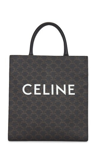 Celine Vertical Cabas Tote Bag in Brown | FWRD 