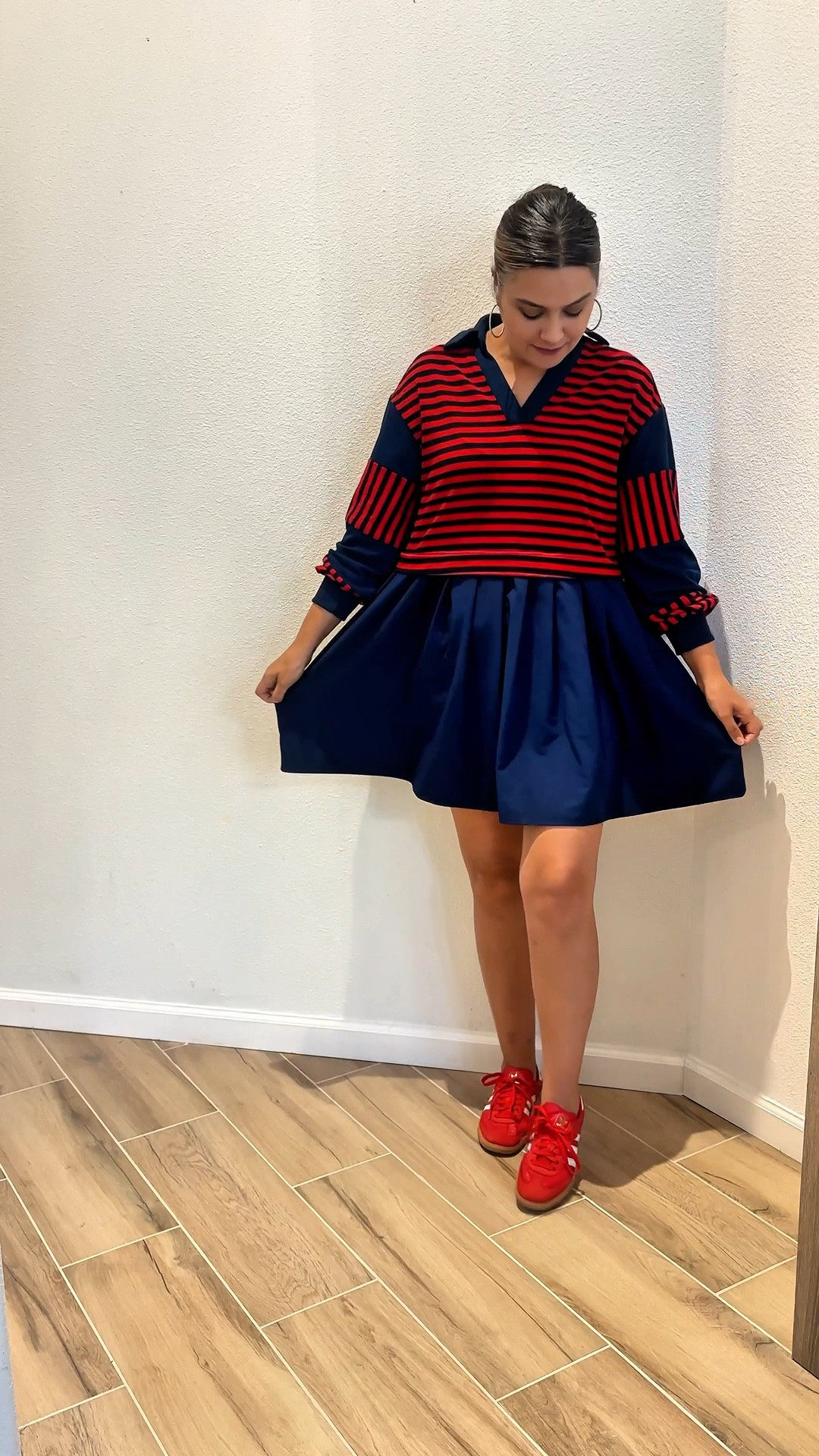 Loving this dress for on the go with my 3 kids. Amazon sweatshirt dress. True to size medium (because I’m tall) Adidas Samabas.  Amazon fashion. 

#LTKMidsize #LTKShoeCrush #LTKSeasonal