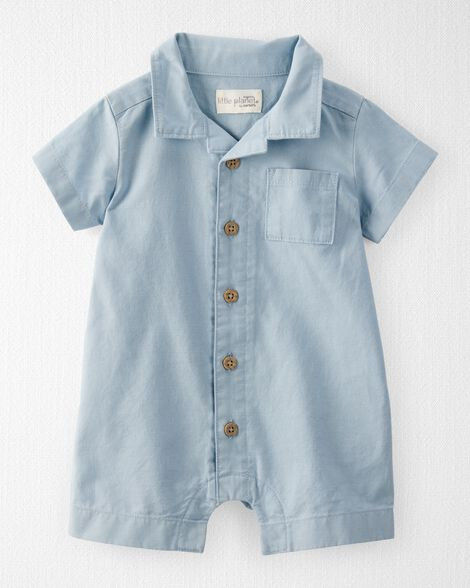 Baby Linen Romper Made with Organic Cotton | Carter's Inc