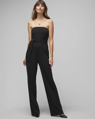Strapless Belted Jumpsuit | White House Black Market