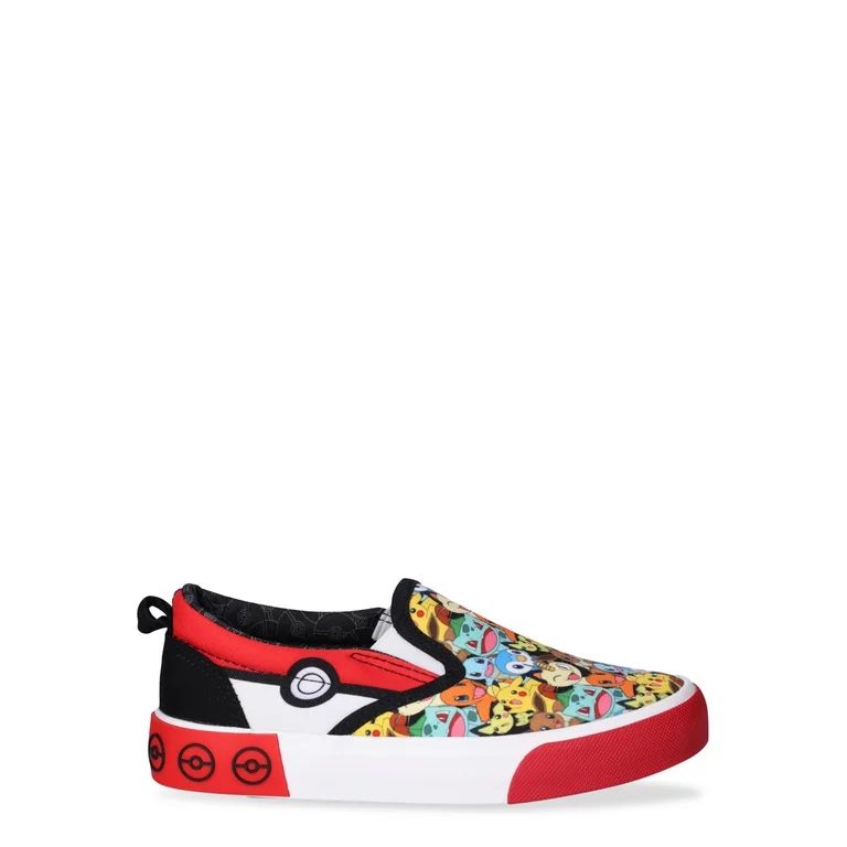 Pokemon Little & Big Boys License Slip-on Shoes, Sizes 13-6 - Walmart.com | Walmart (US)