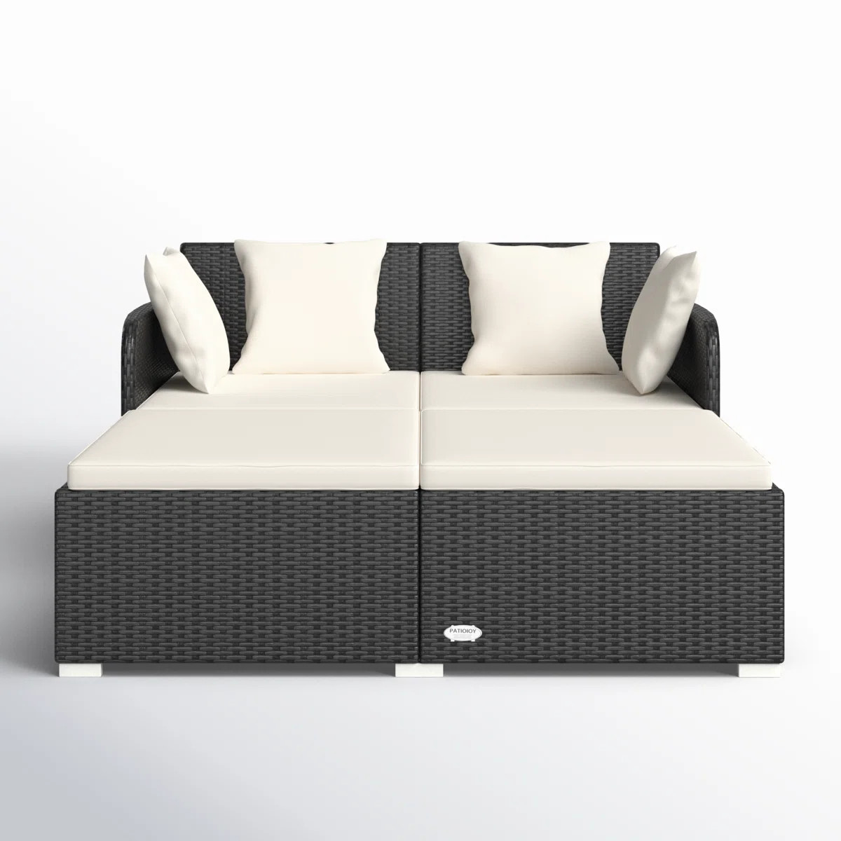 Naomie 52'' Wide Straight Wicker Patio Daybed with Cushions | Wayfair North America