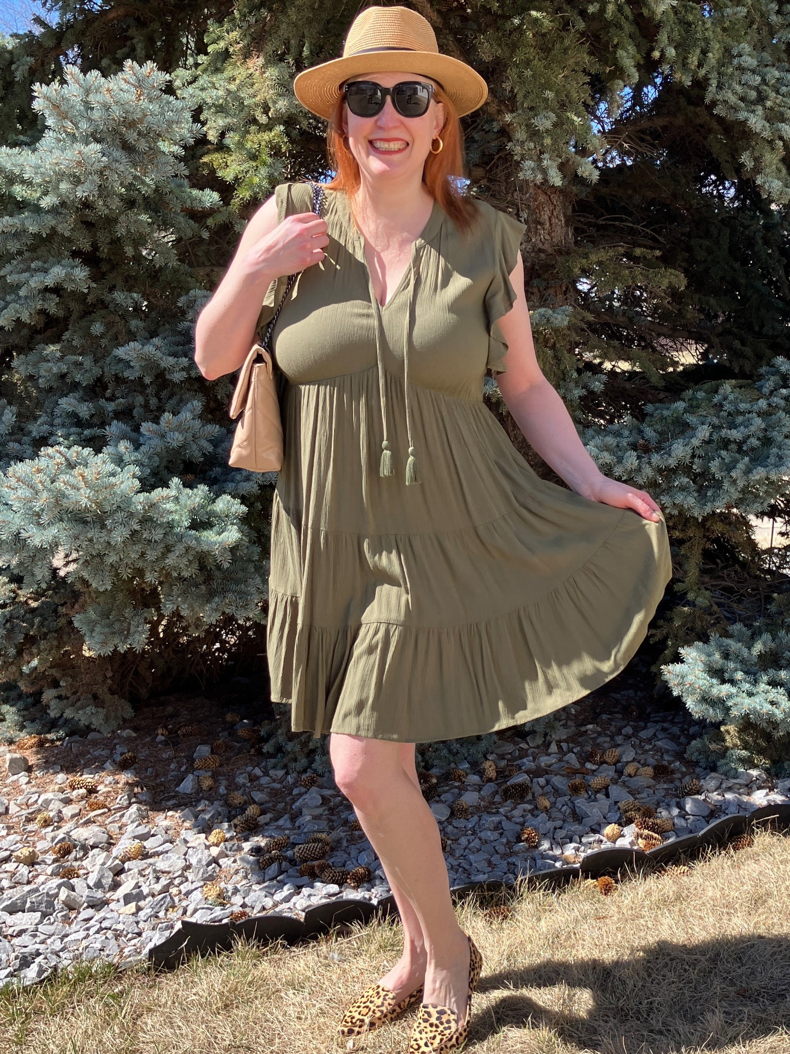 Ain’t nothing gonna break my stride including snow! It snowed for a few days but melted just as quickly and now it’s gorgeous out! So no more snow photos hopefully until December. Yay!! 🎉 When you don’t know what to wear, throw on a comfy dress and a hat. For fun I added some leopard flats and a tan bag as a nod to my hat. Now I need to get out for a walk and enjoy this long awaited for weather. Canadians click on the first links to shop, and Americans click on the second links to shop. If there’s only one link then you can shop it in your own country. And remember, trendy doesn’t have to be expensive! Bye!

#LTKootd #LTKOver40 #LTKFestival