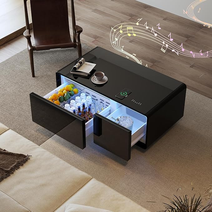 AXIOS Smart Coffee Table with Fridge Modern Smart Coffee Table with Built in Speakers and Wireles... | Amazon (US)