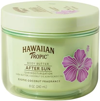 Hawaiian Tropic After Sun Body Butter with Coconut Oil, 8oz, After Sun Lotion, Moisturizing Body ... | Amazon (US)