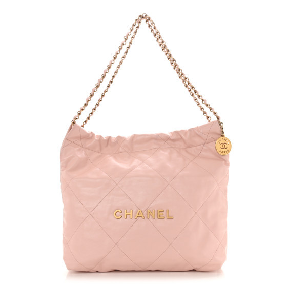 Metallic Calfskin Quilted Small Chanel 22 Pink | FASHIONPHILE (US)