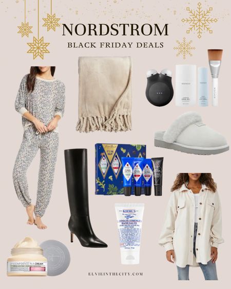 Nordstrom Black Friday deals include a two-piece pajama set, cozy blanket, NuFace toning kit, Kiehl’s lotion, a shacket, Confidence in a Cream, Ugg slipper, and knee high boots. 

Gifts for her, gifts under 100, gifts for mom, Black Friday sale

#LTKfindsunder100 #LTKover40 #LTKGiftGuide