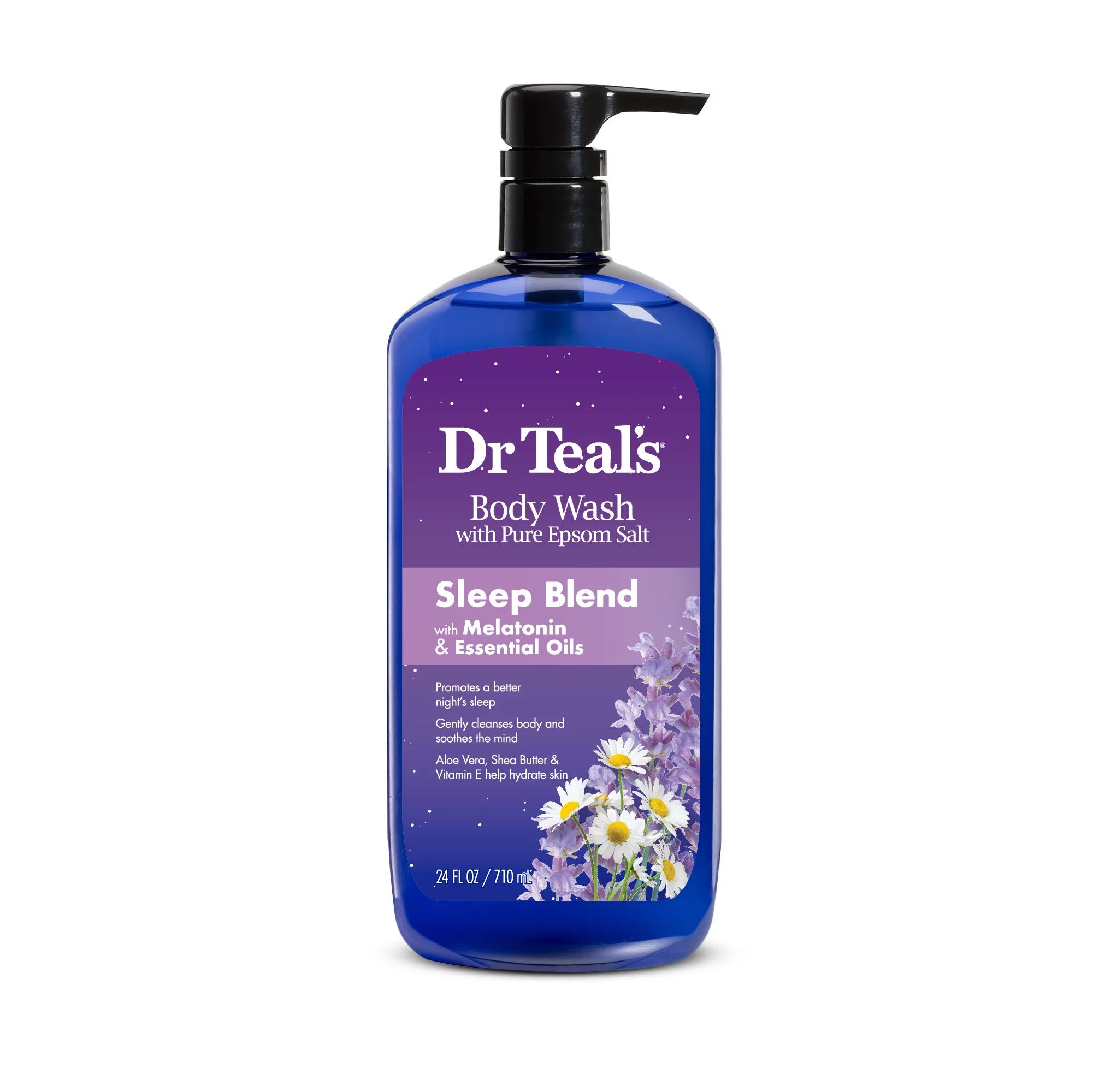 Dr Teal's Body Wash with Pure Epsom Salt, Sleep Blend with Melatonin, 24 fl oz. - Walmart.com | Walmart (US)