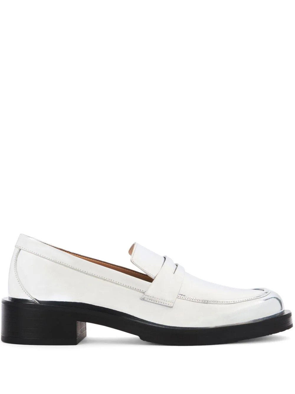 Stuart Weitzman 40mm Palmer Bold loafers - White | Farfetch Global