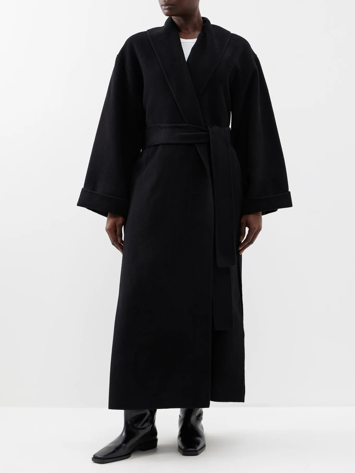 Trullem double-faced wool wrap coat | By Malene Birger | Matches (UK)