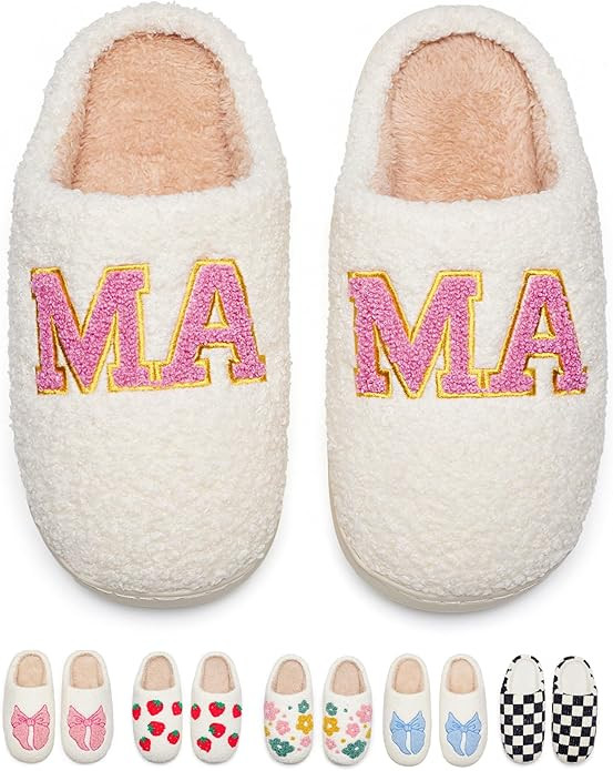 Cute House Slippers for Women Men Warm Cozy House Shoes Fuzzy Home Slippers with Memory Foam Indo... | Amazon (US)