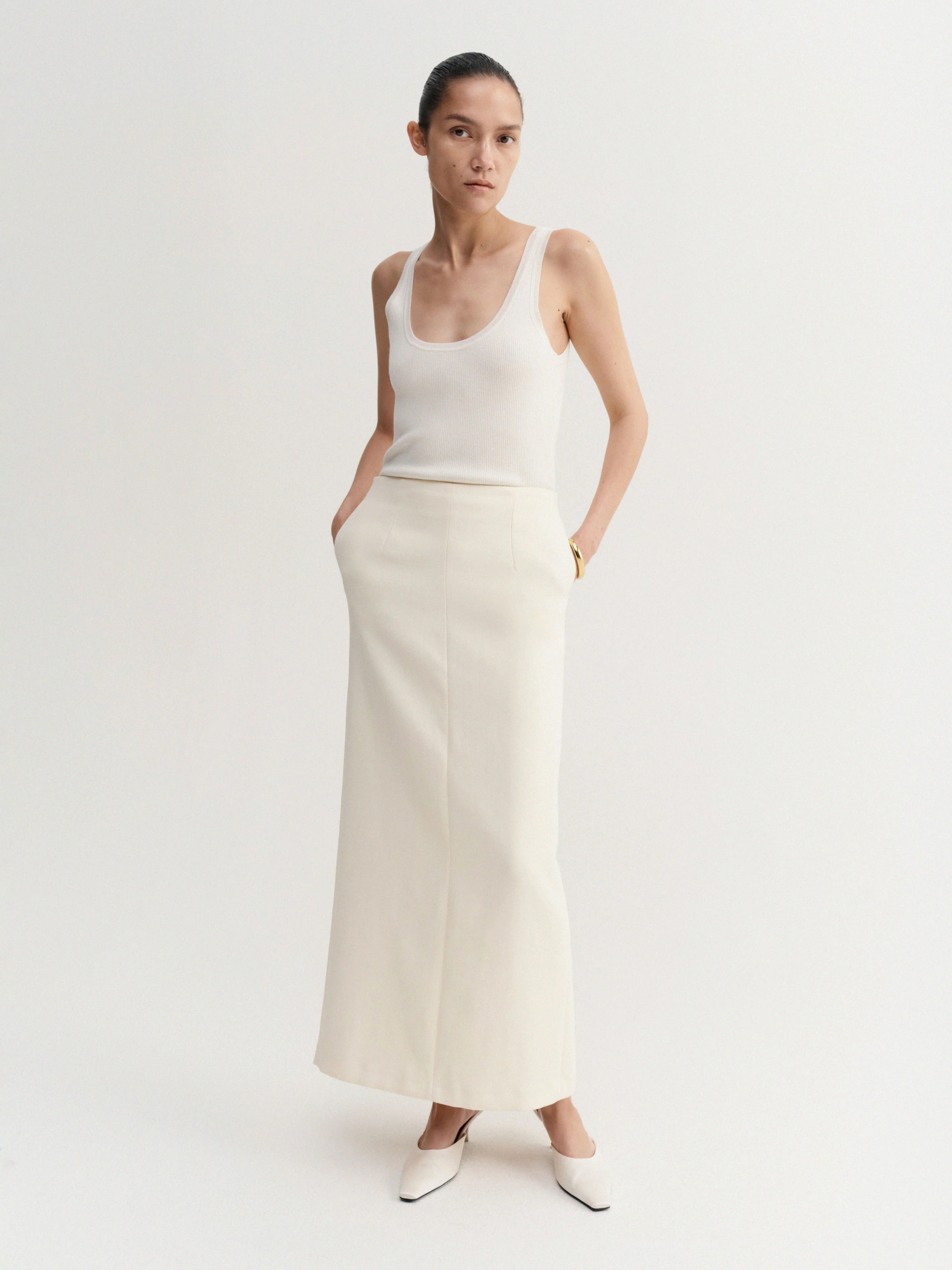 Indy Rib Top, cream | Almada Label