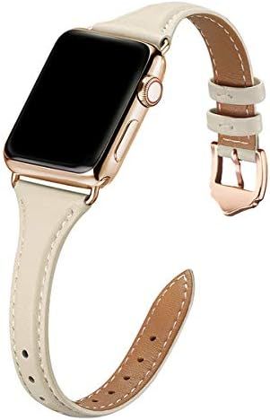 WFEAGL Leather Bands Compatible with Apple Watch 38mm 40mm 41mm 42mm 44mm 45mm, Top Grain Leather... | Amazon (US)