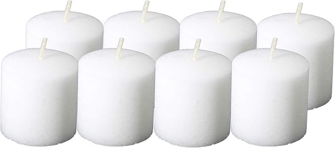 Candlenscent 10 Hour White Votive Candles Unscented (Pack of 8) | Amazon (US)