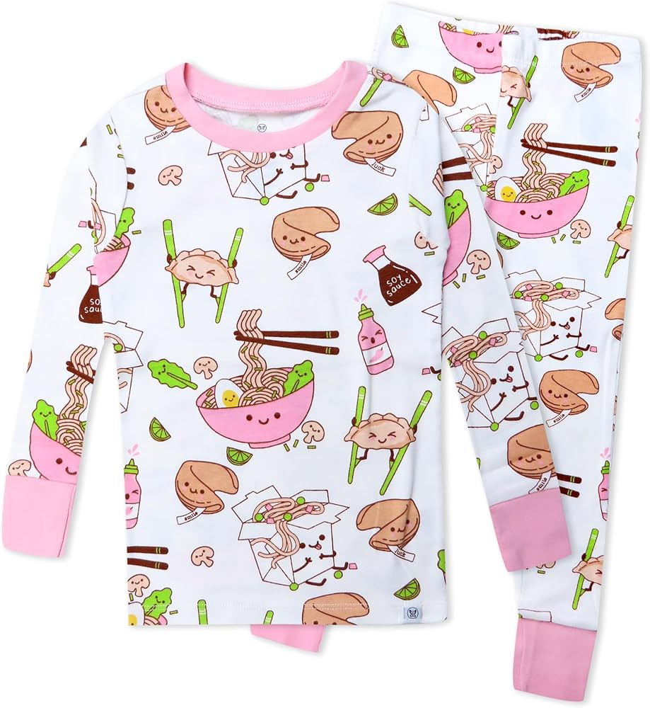 HonestBaby baby-girls 2-piece Pajamas Sleepwear Pjs 100% Organic Cotton for Baby, Toddler, Kids, ... | Amazon (US)