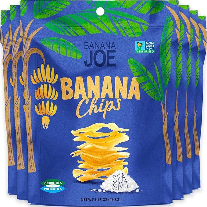 Banana Chips Sea Salt Healthy Chips - 1 Billion Probiotics healthy snacks for adults and kids, Gl... | Amazon (US)
